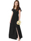 Dideyttawl Chiffon Junior Bridesmaid Dresses Ruffle Sleeves Party Gown 2506
