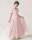 Blush Pink Lace Flower Girl Dress