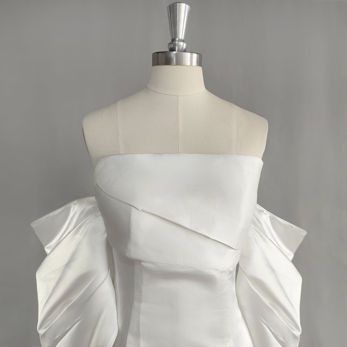 2025 Puff Sleeves Simple Mini Wedding Dress Elegant Short Bridal Gown Women Modern Wedding Gown