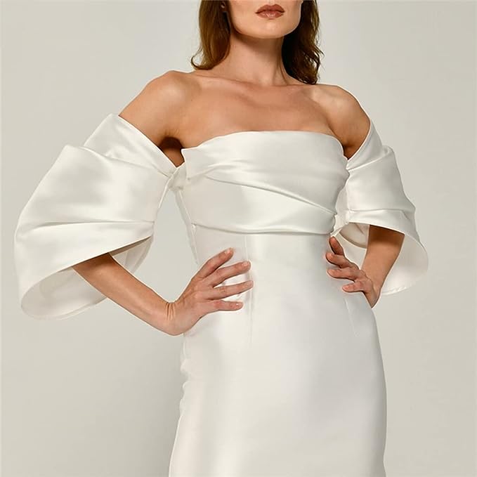 2025 Puff Sleeves Simple Mini Wedding Dress Elegant Short Bridal Gown Women Modern Wedding Gown