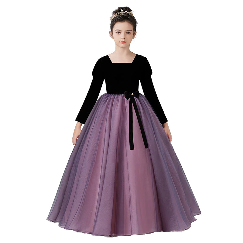 Girls Velvet Flower Dress | First Communion Dresses | Dideyttawl Girls Velvet Flower Dress | First Communion Dresses | Dideyttawl