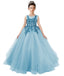 Dideyttawl 2026 Spring Lace Appliqué Ruffle Tulle Pageant Dress Ball Gown 1st Communion Formal Dress Pageant Birthday Party Dress