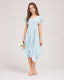 Baby Blue Front Chiffon Short Junior Bridesmaid Dress