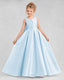 Dideyttawl Flower Girl Dress with Thick Straps and Statement Back Bow