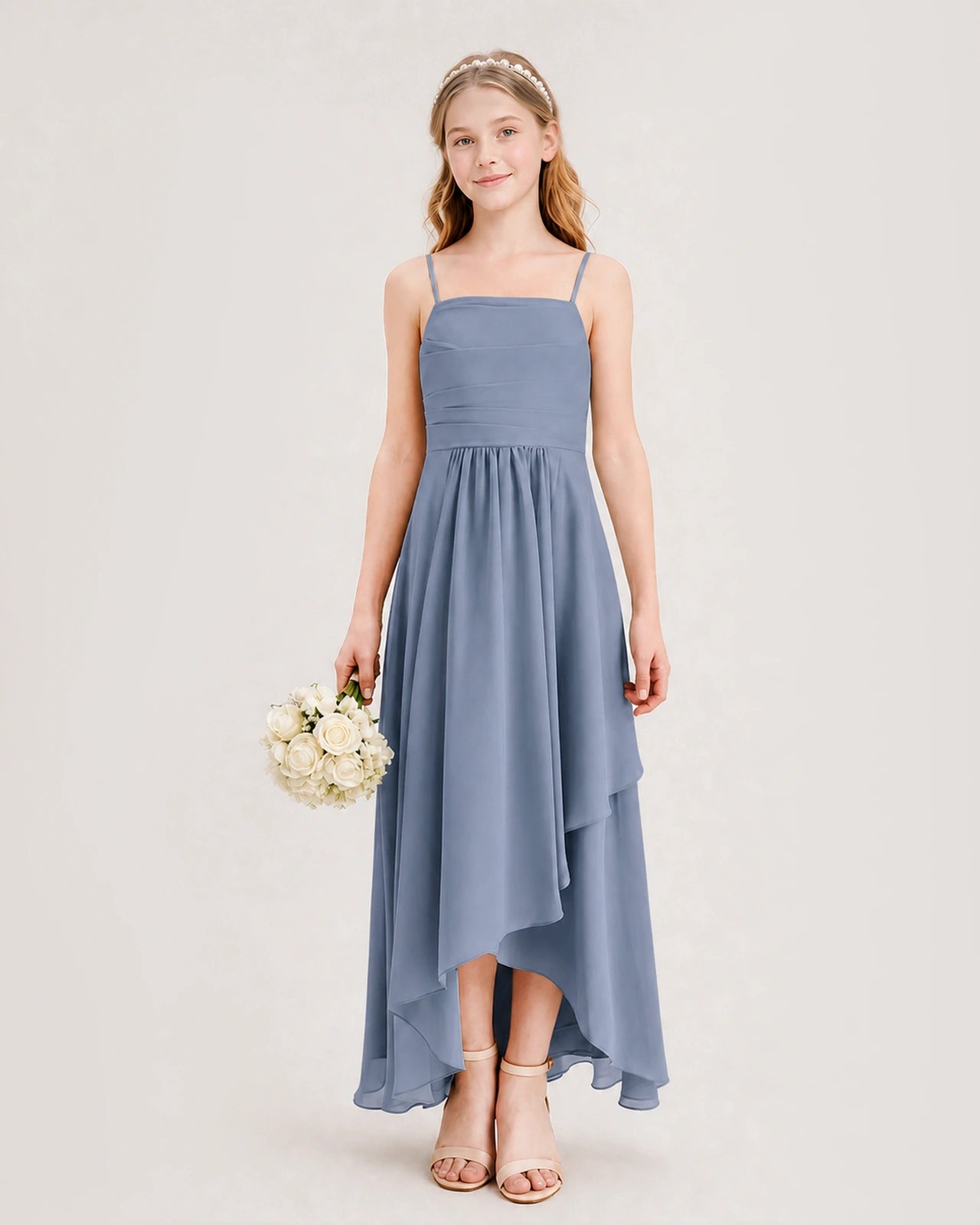 dusty blue junior bridesmaid dresses Dress | Chiffon High-Low Gown Color:AB411 Primary color:Burgundy The smooth Black Lace Bodycon Mini
