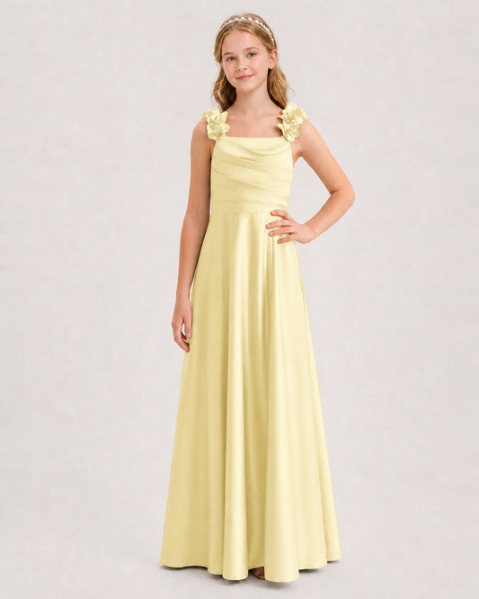 Daffodil A-line Junior Bridesmaid Dresses Front