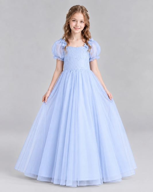 Lavender Ball Gown Girls Formal Dresses Front