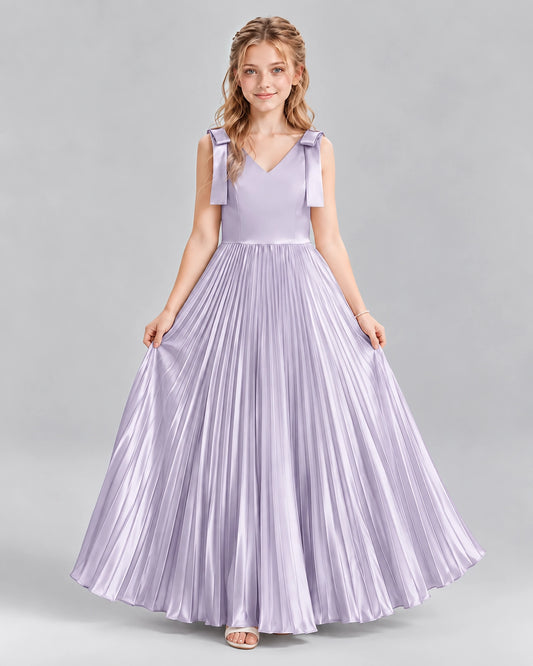 Lavender A-line Junior Bridesmaid Dresses Front