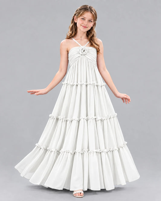 Ivory Ball Gown Junior Bridesmaid Dresses Front