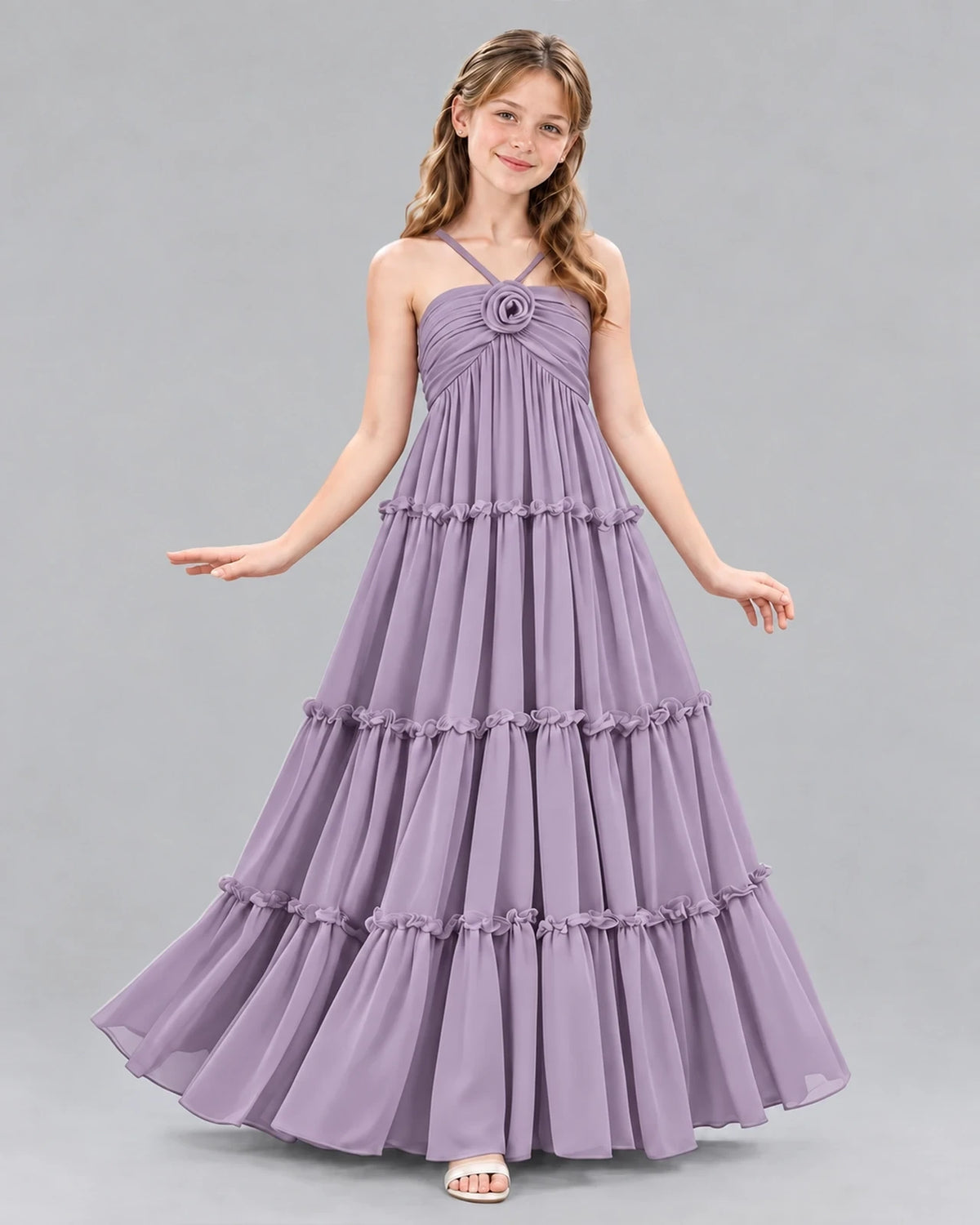 Wisteria Ball Gown Junior Bridesmaid Dresses Front