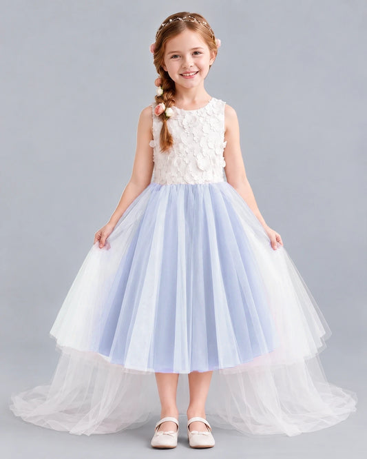 Lavender Ball Gown Flower Girl Dresses Front