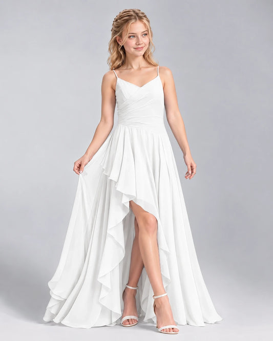 Ivory A-line Junior Bridesmaid Dress Front