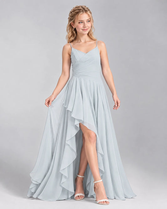 Mist A-line Junior Bridesmaid Dress Front