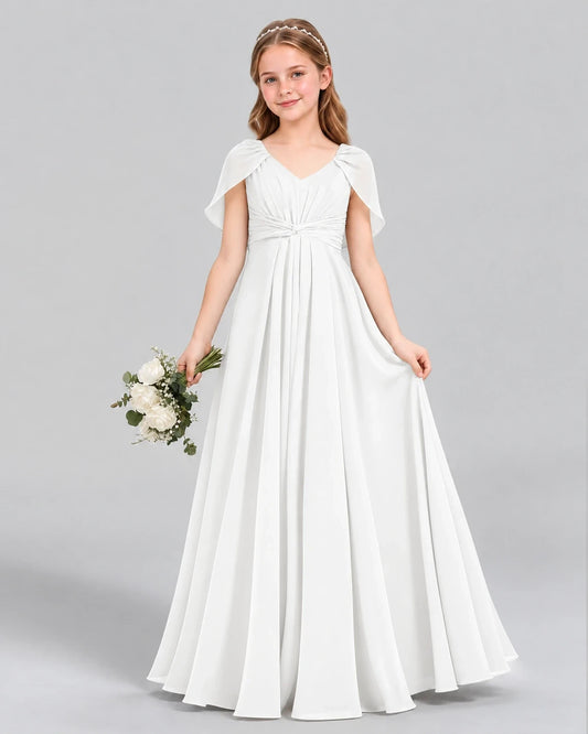 Ivory A-line Junior Bridesmaid Dress Front