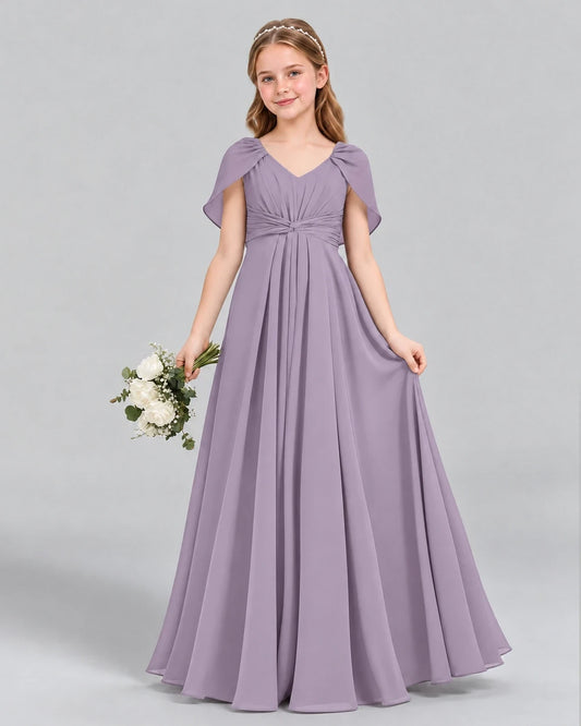 Wisteria A-line Junior Bridesmaid Dress Front