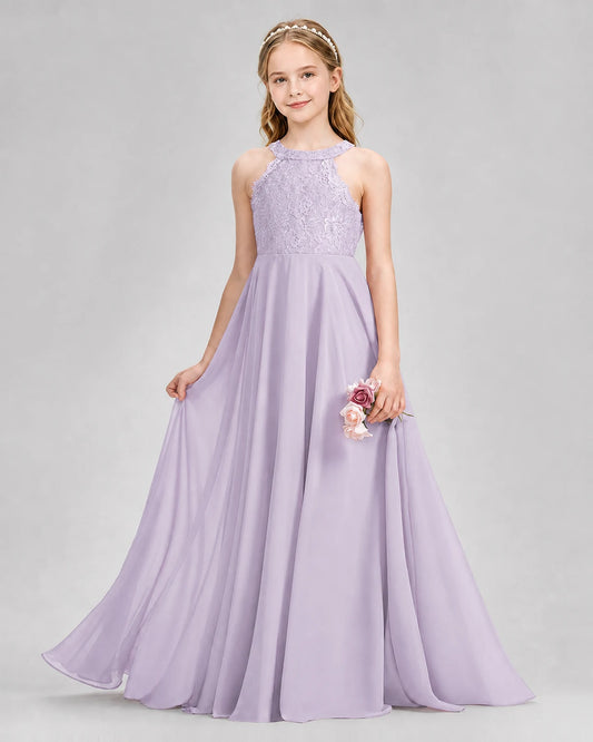 Lavender A-line Junior Bridesmaid Dresses Front
