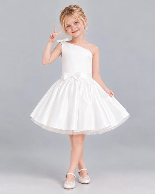 Ivory A-line Girls Formal Dress Front