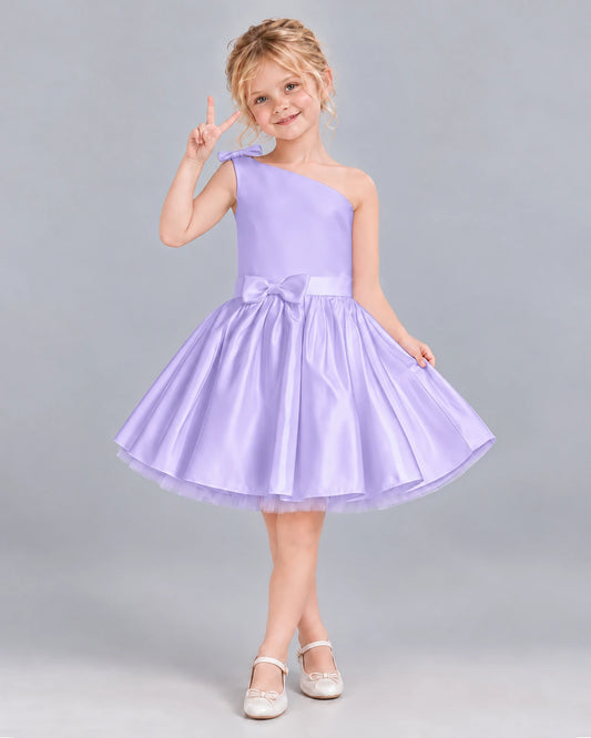 Lavender A-line Girls Formal Dress Front