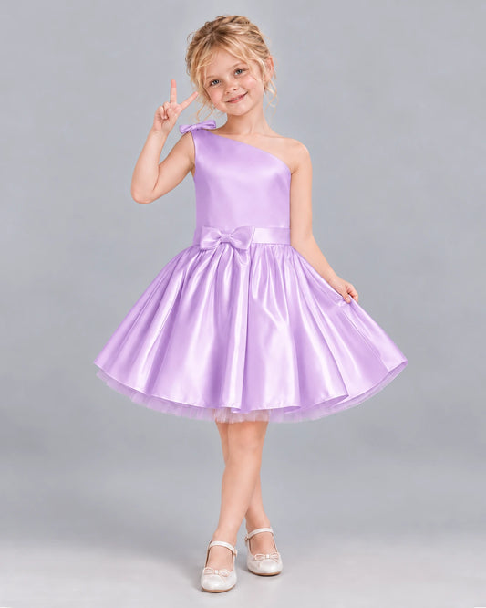 Lilac A-line Girls Formal Dress Front