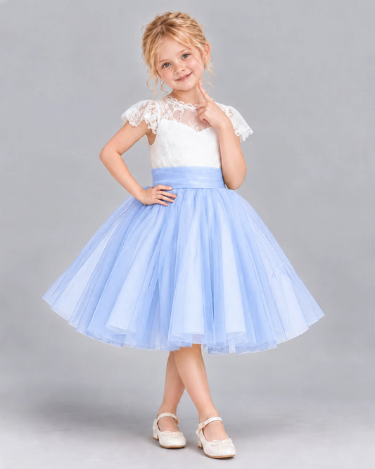 Lavender Ball Gown Girls Formal Dress Front