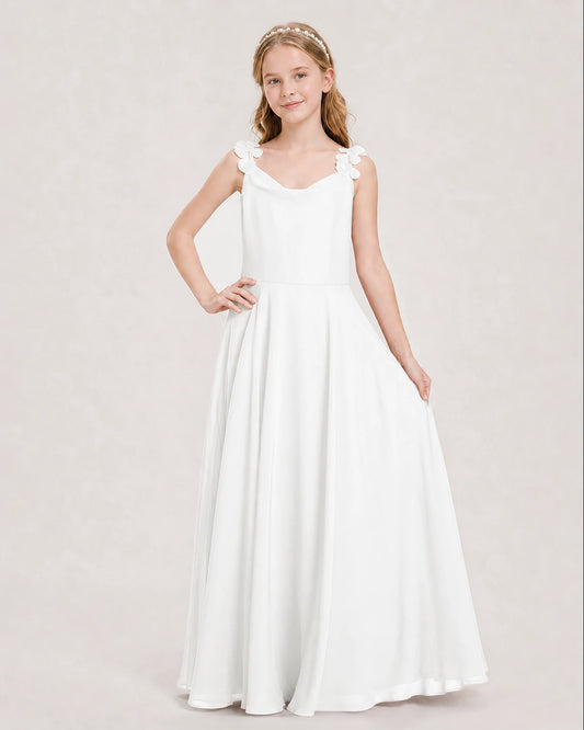 Ivory Ball Gown Junior Bridesmaid Dress Front