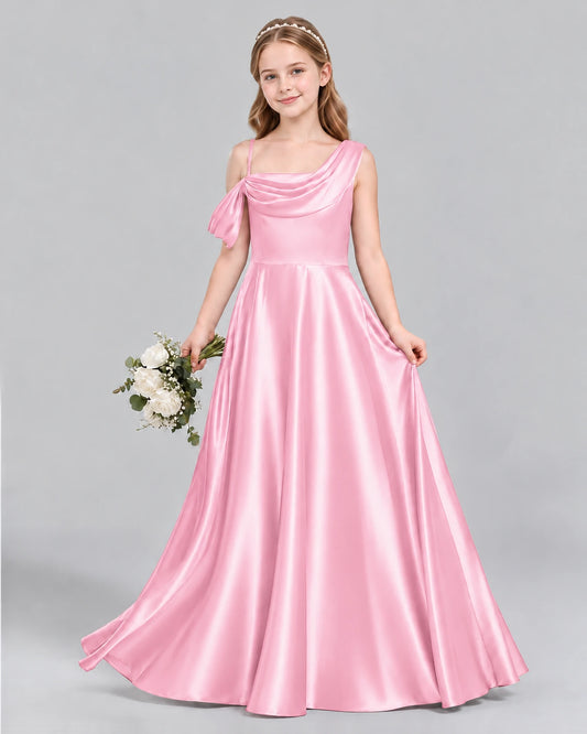 Pink Ball Gown Junior Bridesmaid Dress Front
