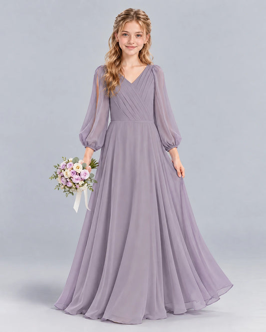 Wisteria A-line Junior Bridesmaid Dress Front