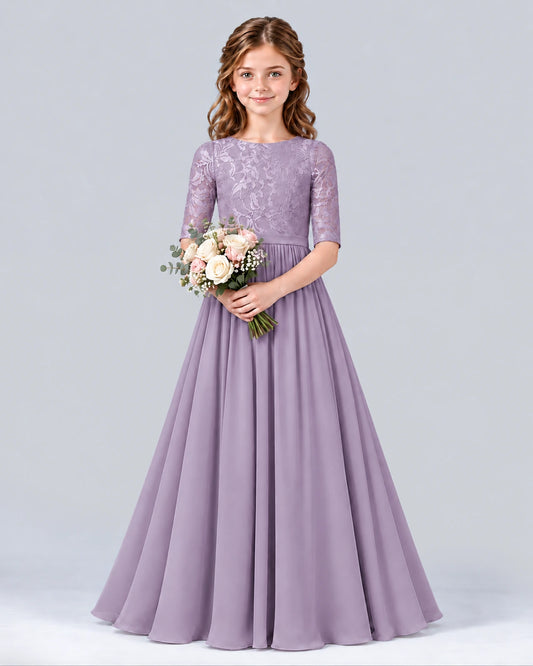 Wisteria A-line Junior Bridesmaid Dress Front