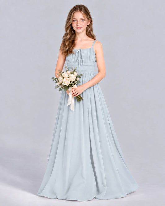 Mist A-line Junior Bridesmaid Dress Front