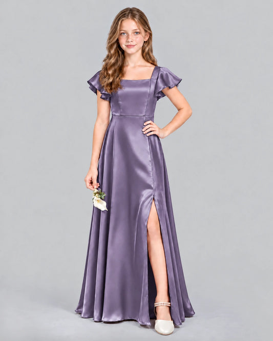 Wisteria A-line Junior Bridesmaid Dress Front
