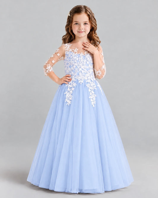 Lavender A-line Girls Formal Dress Front