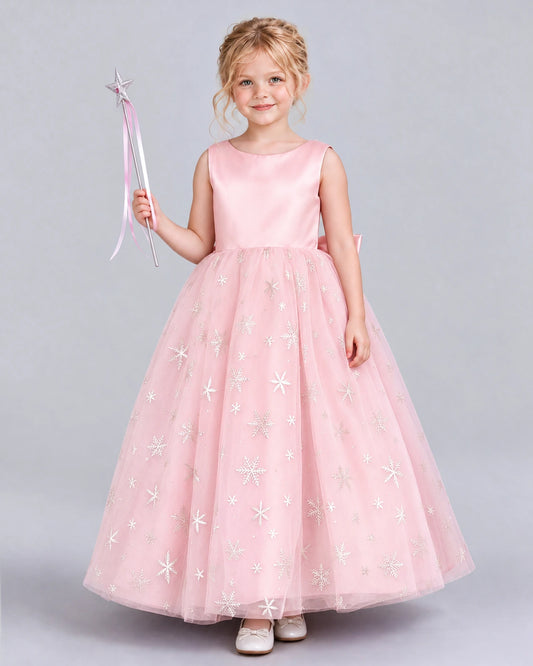 Pink Ball Gown Girls Formal Dress Front