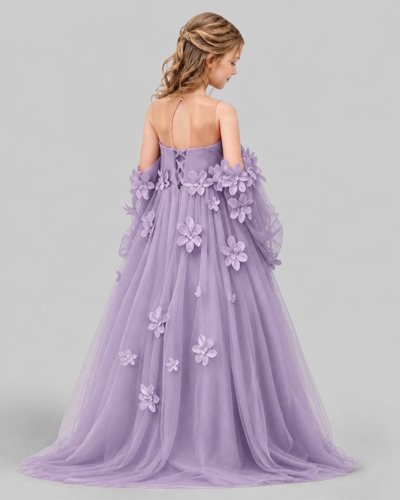 Wisteria A-line Girls Pageant Dresses Back