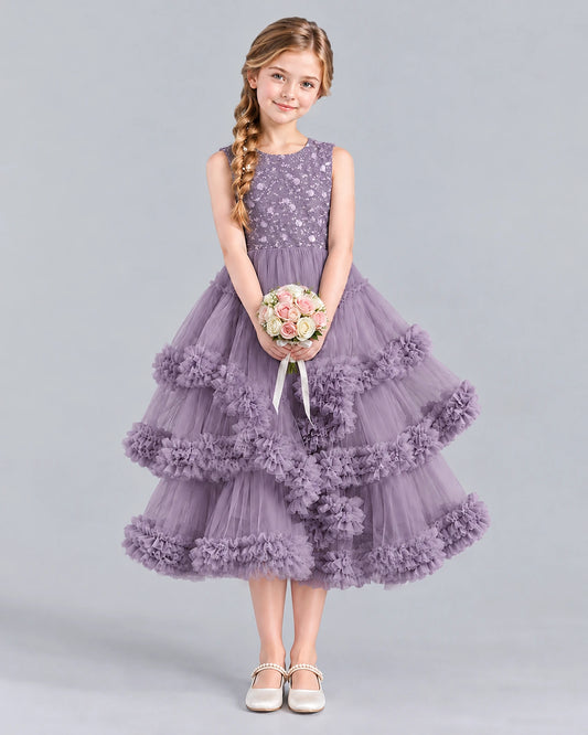 Wisteria Ball Gown Girls Formal Dress Front