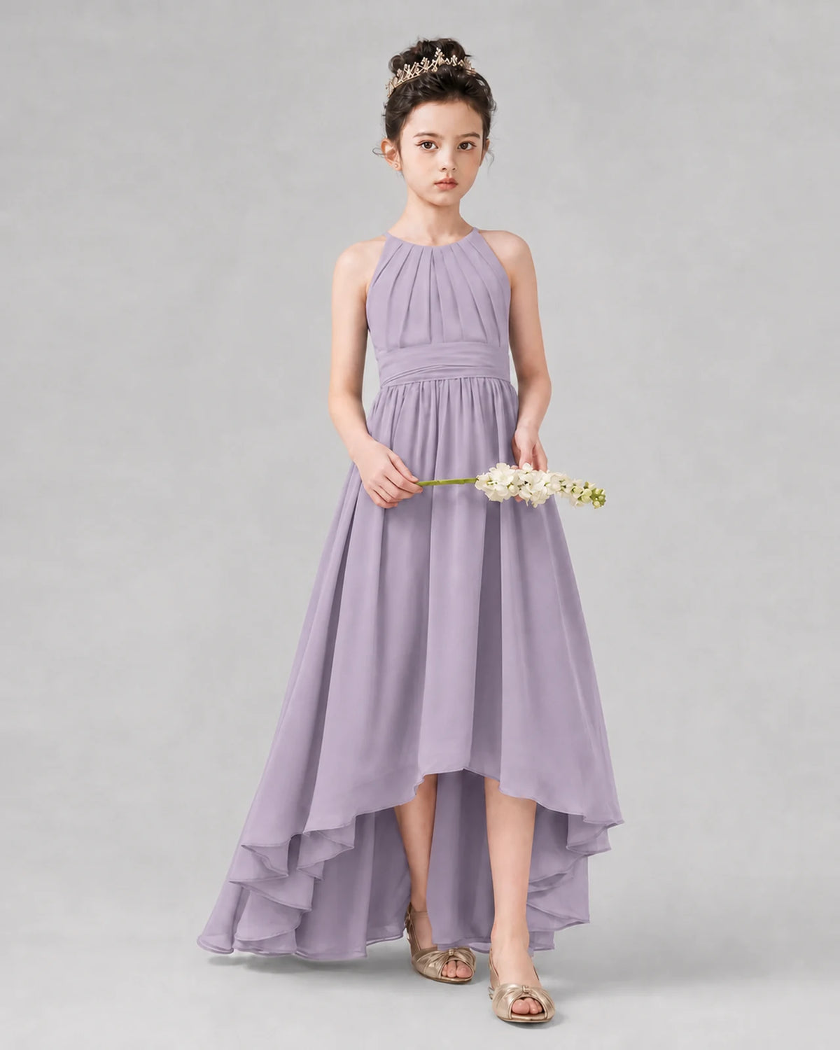 Wisteria A-line Junior Bridesmaid Dresses Side