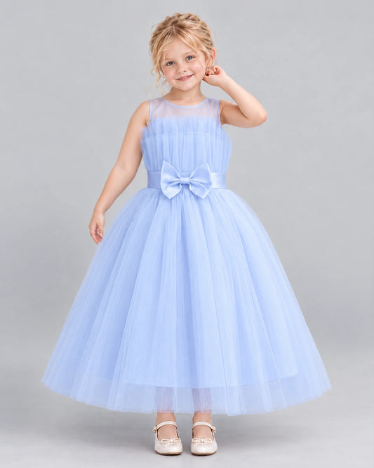 Lavender Ball Gown Girls Formal Dress Front