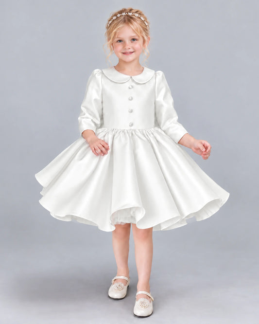Ivory A-line Girls Formal Dress Front