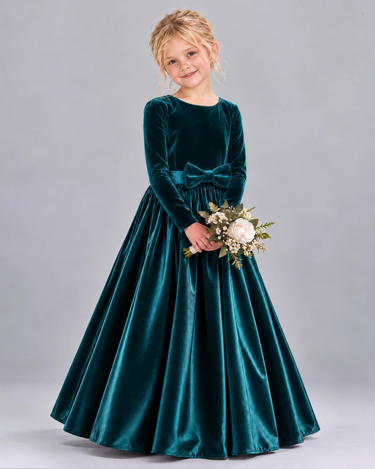 Peacock Ball Gown Girls Formal Dress Front
