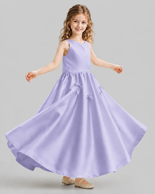 Lavender A-line Girls Formal Dresses Front