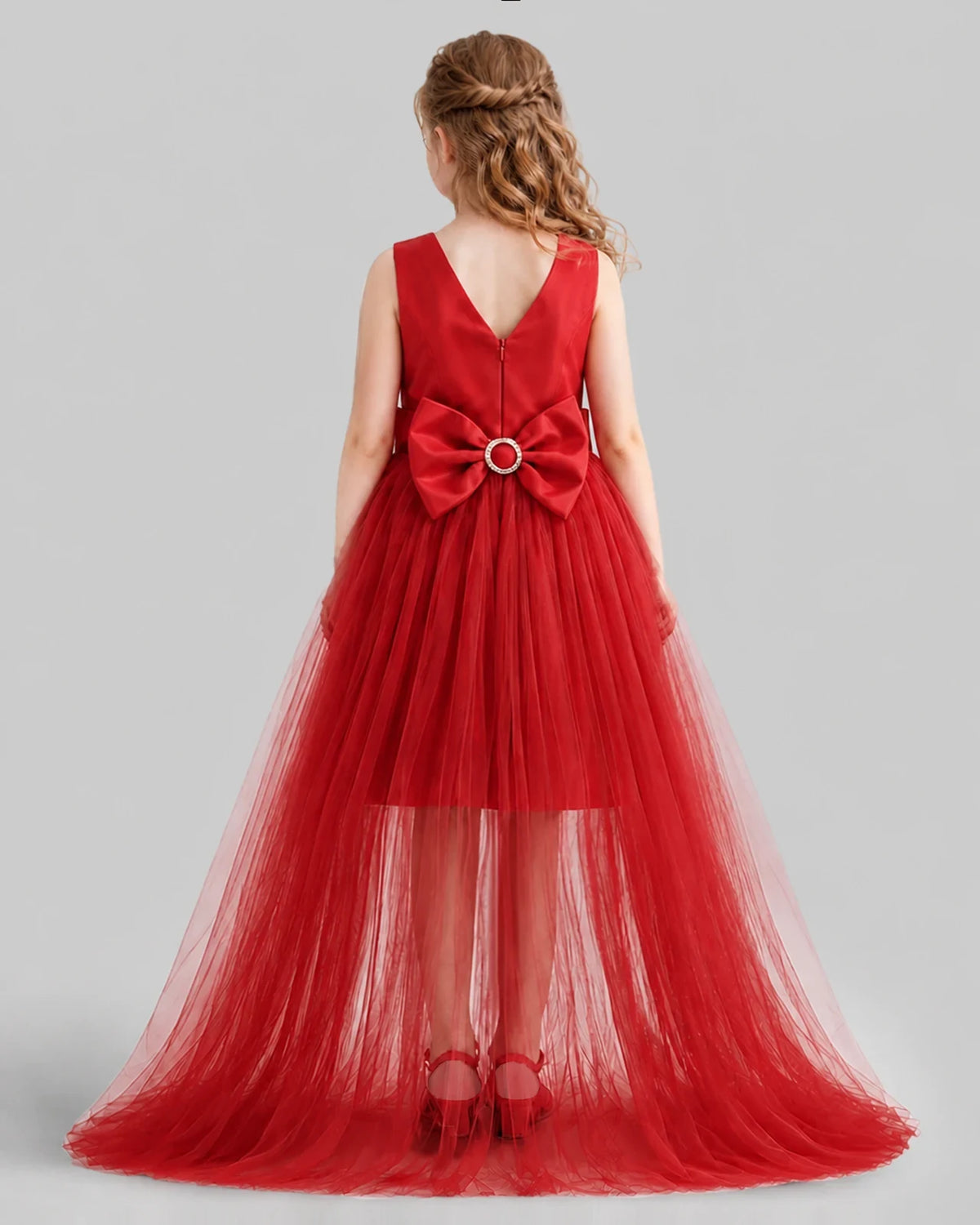 Windred Flared Girls Pageant Dresses Back