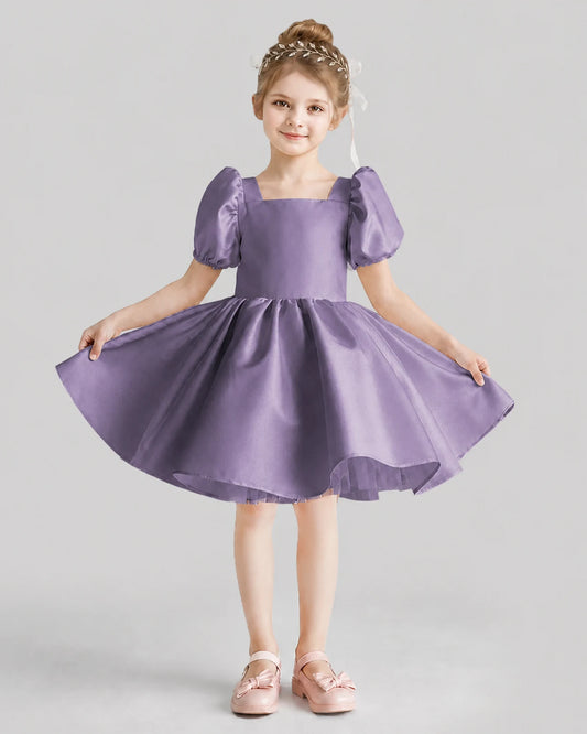 Wisteria Flared Flower Girl Dresses Front