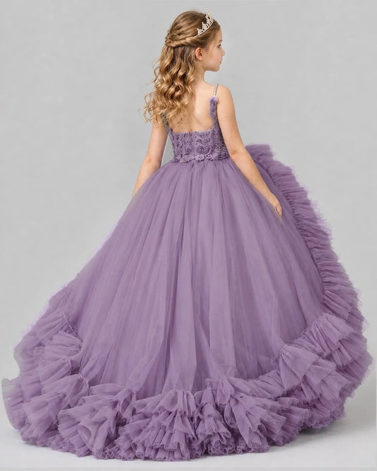 Wisteria Ball Gown Girls Pageant Dresses Back