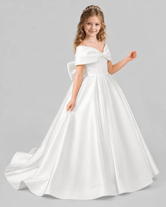 Ivory Ball Gown First Communion Dresses Side