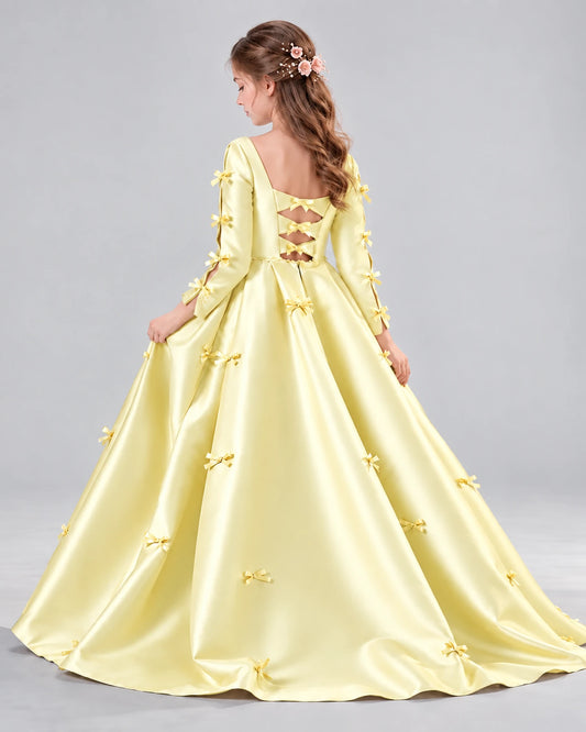 Daffodil Ball Gown Girls Formal Dresses Back