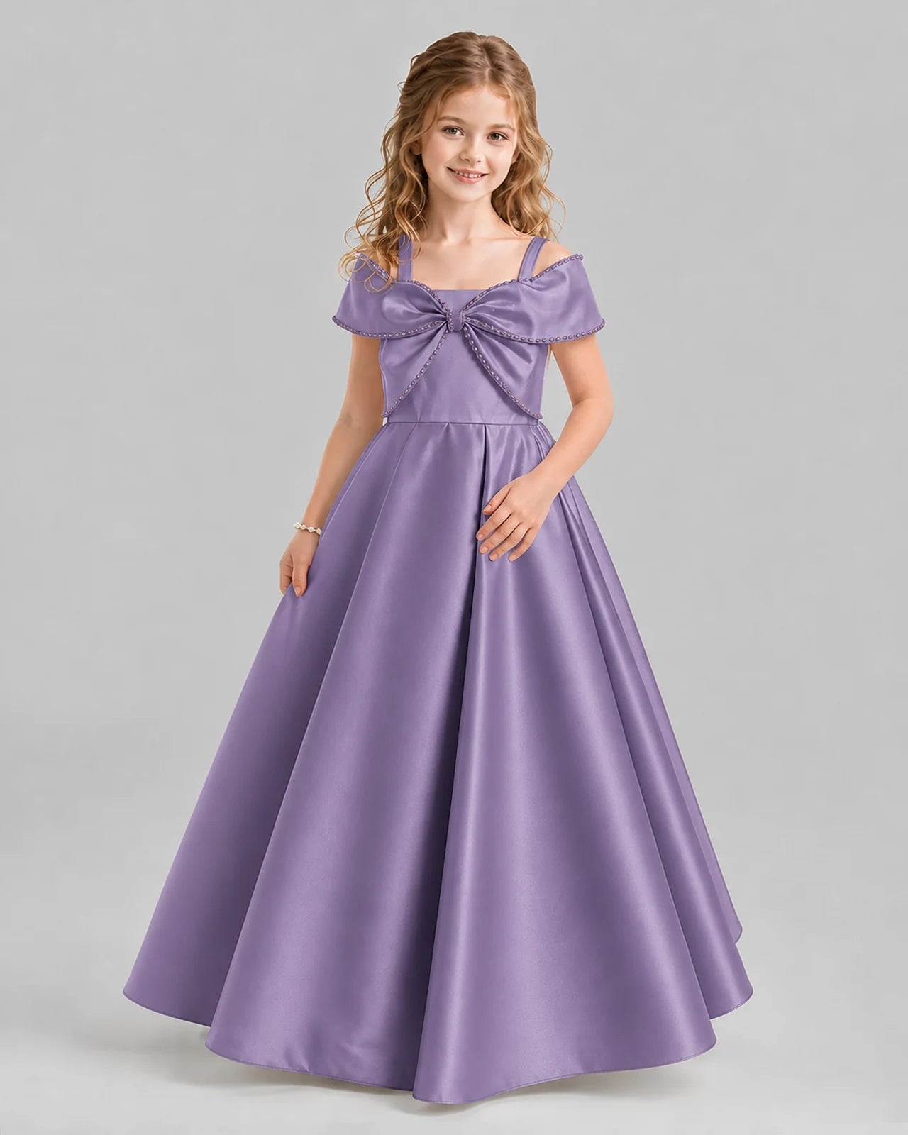 Wisteria A-line Girls Formal Dresses Pose