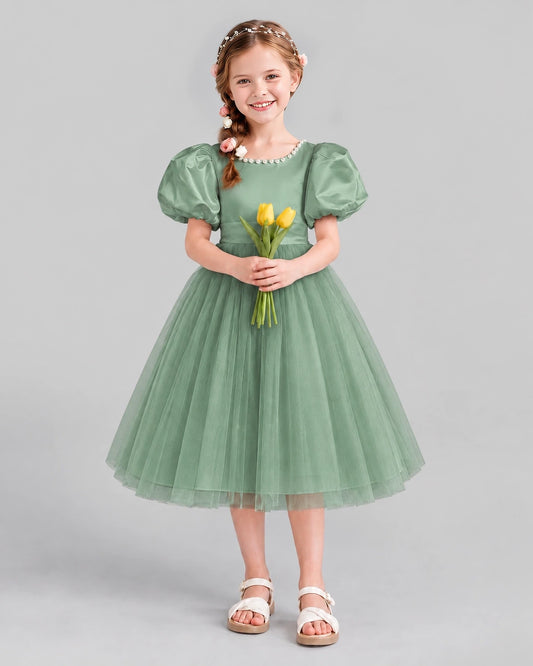 Eucalyptus A-line Girls Formal Dresses Front