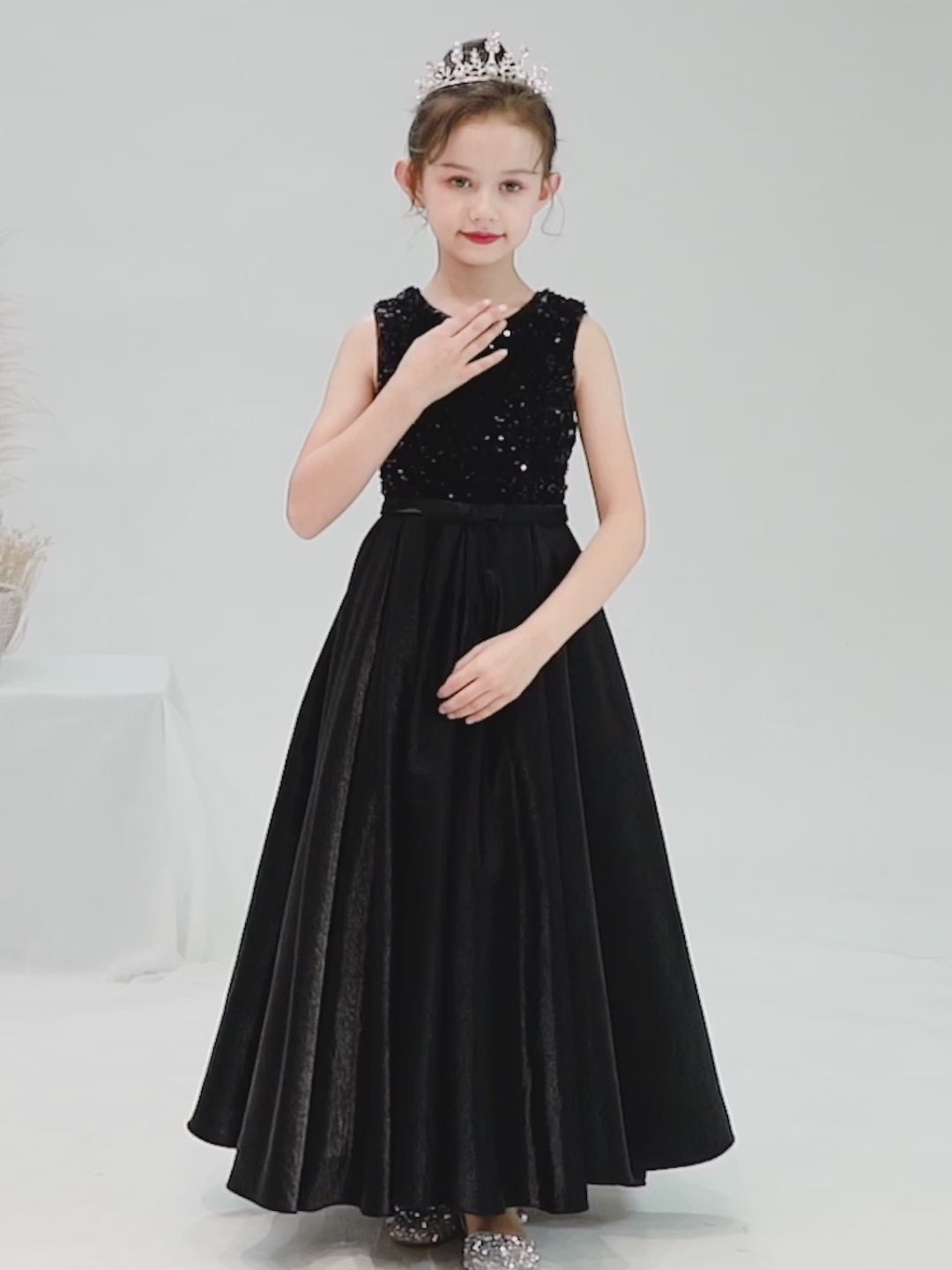 green emerald velvet dress Toddler Elegant Princess Dress with Bows Girl Summer Party Gown Formal   marryshe