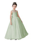Dideyttawl Girls Pink Princess Dress Elegant Tulle Ball Gown for Wedding Party