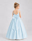 Dideyttawl White Flower Girl Dress Spaghetti Strap Satin Ball Gown