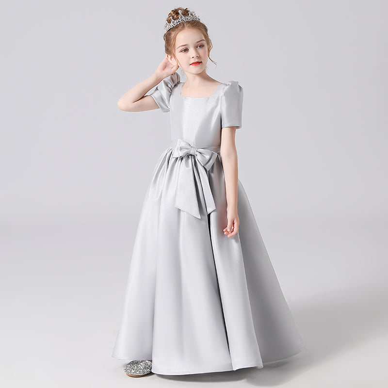 Girls First Communion Dresses Flower Girls Dress Princess Birthday Party Dress Satin Formal Dresses For Teens